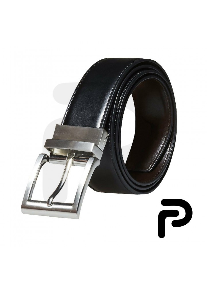 Prestige basic black leather belt